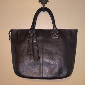 Black pebbled Leather Purse